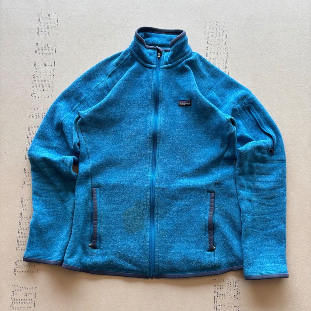 Y2K Patagonia Full Zip Better Sweater Fleece Jacket Blue Heather